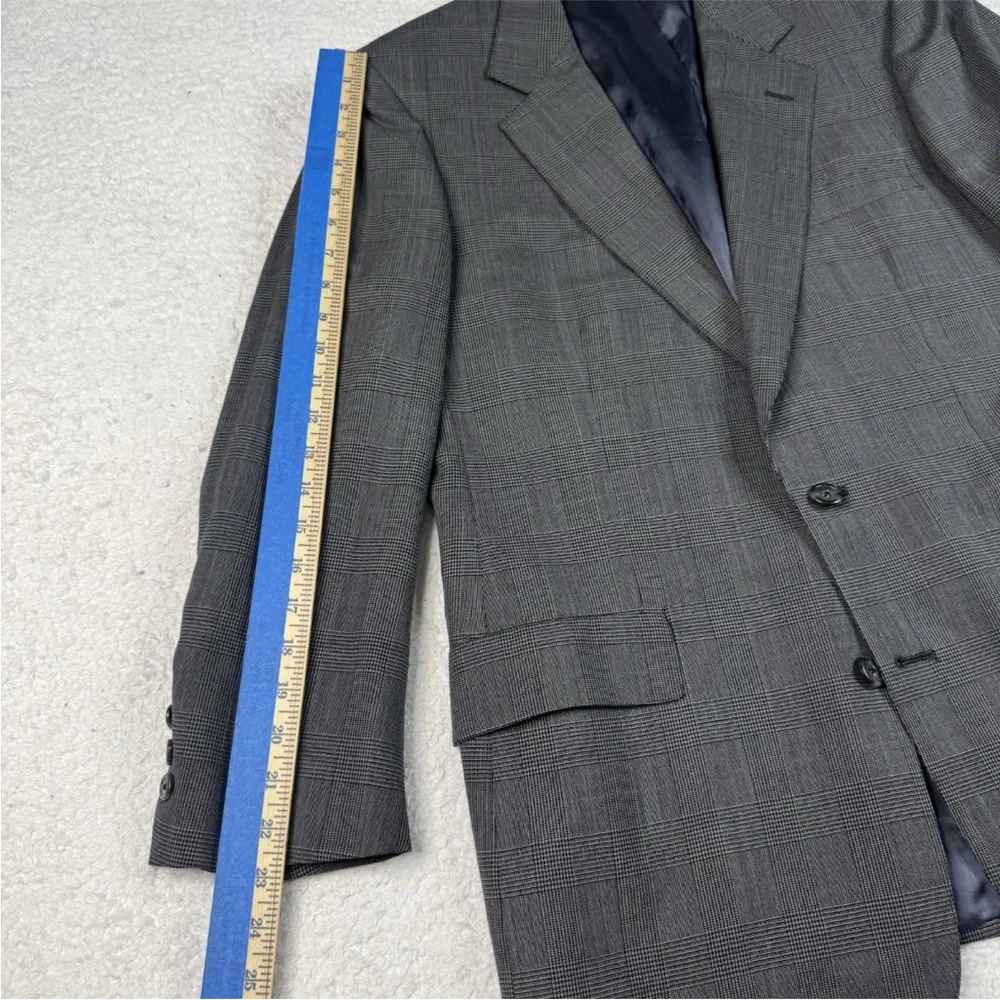 Vtg Brooks Brothers Blazer Plaid Wool‎ Sport Coat Jacket 41R USA Brown
